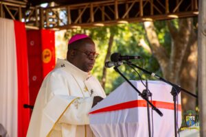 Archbishop Tambala addressing the gathering during the celebrations