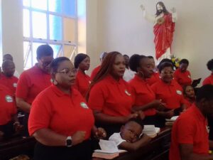Choir singing during the celebration