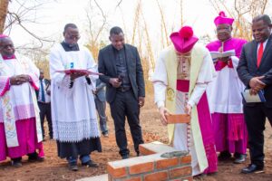Building a new chapter for the Church in Malawi. Archbishop Gian Luca Perici participates in the foundation stone-laying ceremony