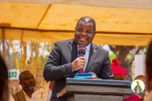 Representing the government, Mwayiwawo Polepole of the Ministry of Foreign Affairs, speaks on the strengthening diplomatic ties between Malawi and the Holy See
