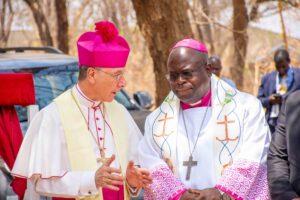 The Apostolic Nuncio, Archbishop Gian Luca Perici, with Archbishop George Desmond Tambala (Lilongwe) at the ceremony
