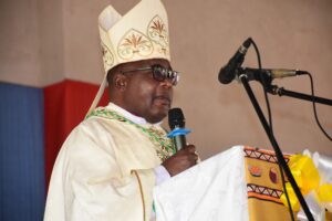Bishop Montfort Stima of Mangochi sharing his homily