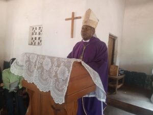 Bishop Mwakhwawa, applauds the children for their dedication