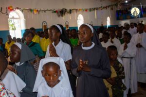 Reflecting the beauty of a religious calling, these young girls participate in the 75th Epiphany celebrations at Likuni Parish