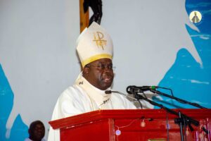 His Grace George Desmond Tambala, Archbishop of Lilongwe, delivers a powerful homily at Likuni Parish, calling for the total protection of children from all forms of violence.