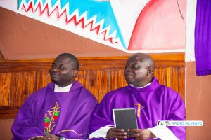 Fr. Chatambalal (R) with Fr. Kaliwamba (L)
